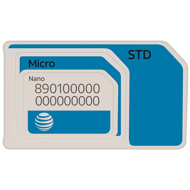 AT&T Universal SIM Card - White